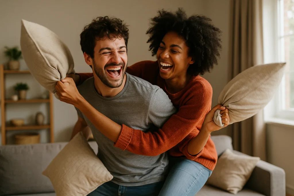 Playful Couple Indoors